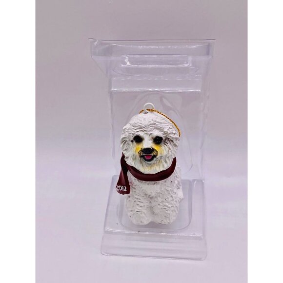 Bichon Frise Dog 2012 Holiday Christmas Ornament In Box by Paws & Claws READ - Picture 14 of 14